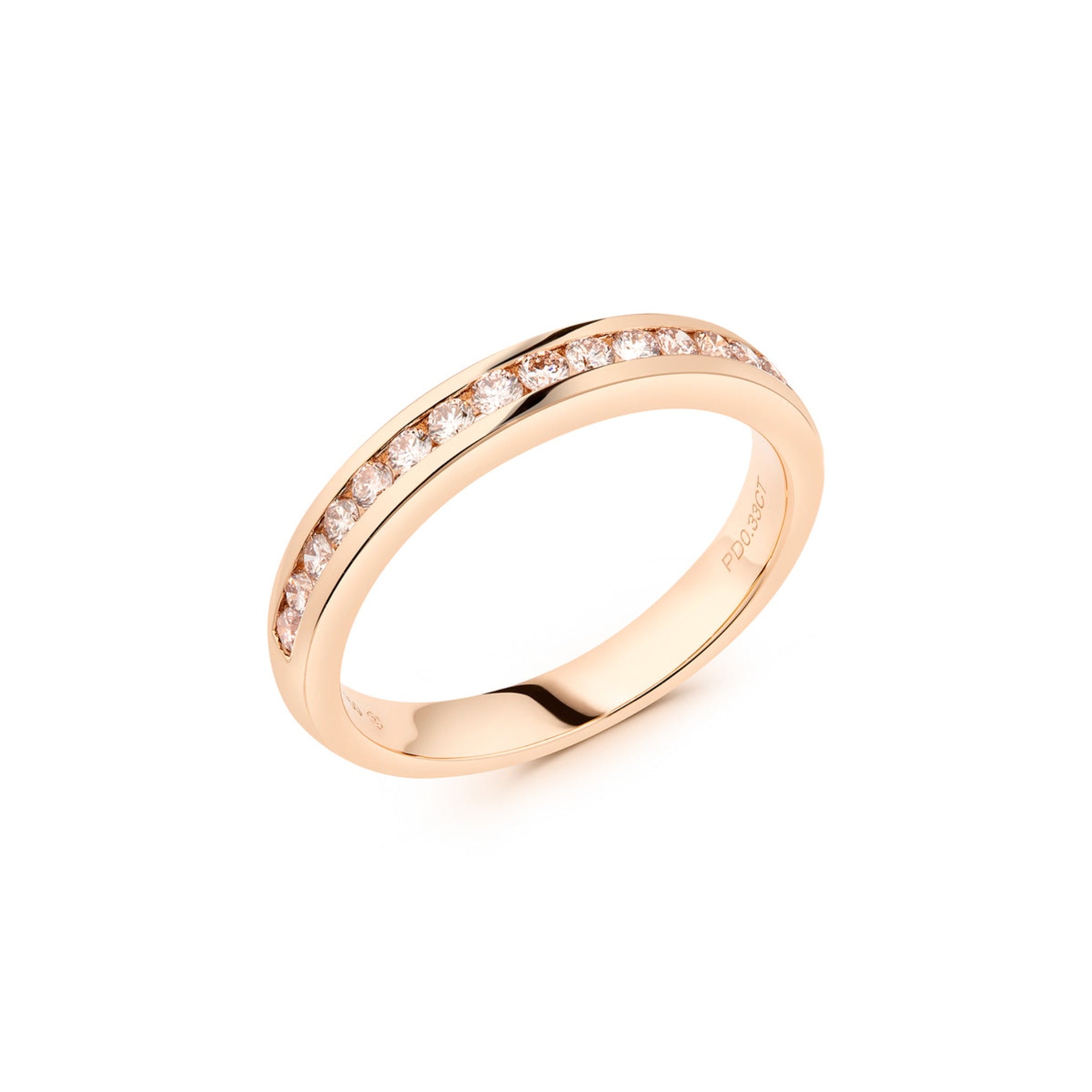 Eminence Pinks Channel Set Band | 18ct Rose Gold